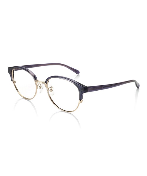 JINS（ジンズ）の「【Combination Metal】コンビネーション メタル（メガネ・レディース・ピンクササ/ネイビー/ブラウンササ/ブラック・52□18.5-140○43 (Largeのみ)）」の4枚目の写真