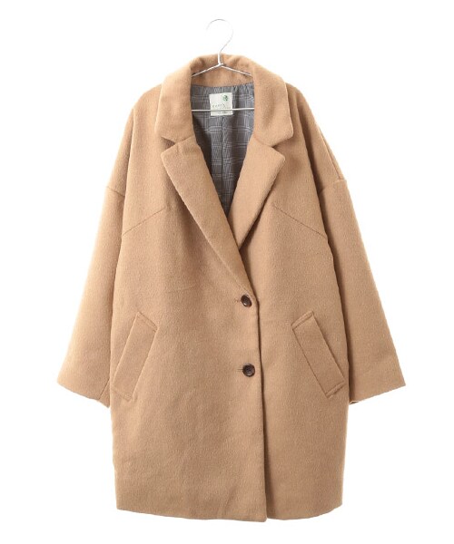 earth music&ecology(アースミュージックアンドエコロジー)の「オーバーチェスターコート(ジャケット/アウター・杢グレー/ブラック/キャメル・F)」の3枚目の写真