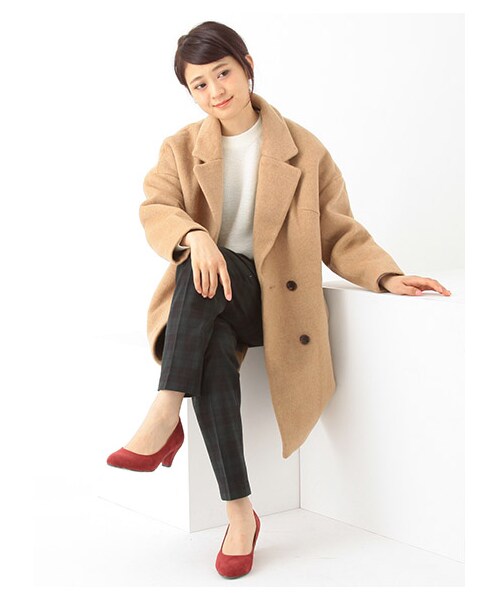 earth music&ecology(アースミュージックアンドエコロジー)の「オーバーチェスターコート(ジャケット/アウター・杢グレー/ブラック/キャメル・F)」の9枚目の写真