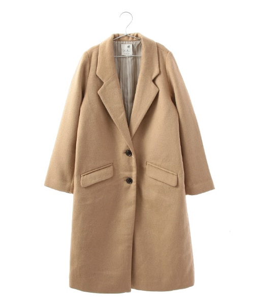 earth music&ecology(アースミュージックアンドエコロジー)の「ロングチェスターコート(ジャケット/アウター・杢ライトグレー/ブラック/キャメル・S/M)」の3枚目の写真