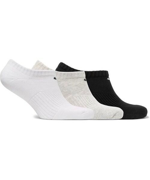 NIKE(ナイキ)の「Nike Three-Pack No-Show Cushioned Cotton-Blend Socks(ソックス/靴下・メンズ・Gray・M/L/XL)」の1枚目の写真