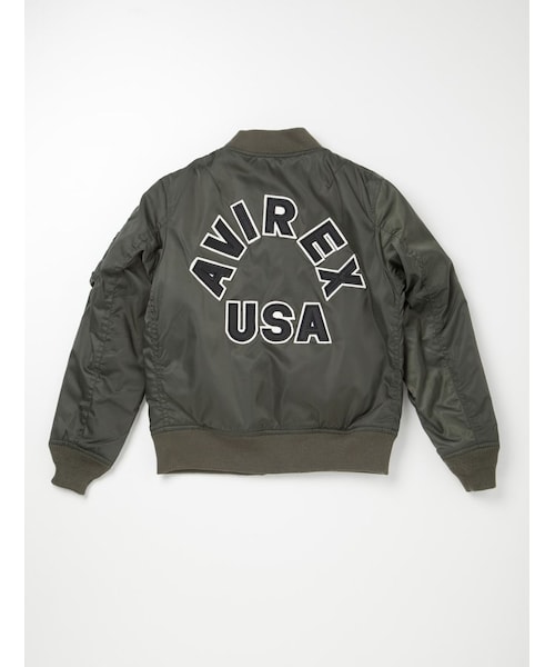 AVIREX(アヴィレックス)の「KID-S MA-1 LOGO(ジャケット/アウター・キッズ・BLACK/SAGE・100/120/140)」の3枚目の写真