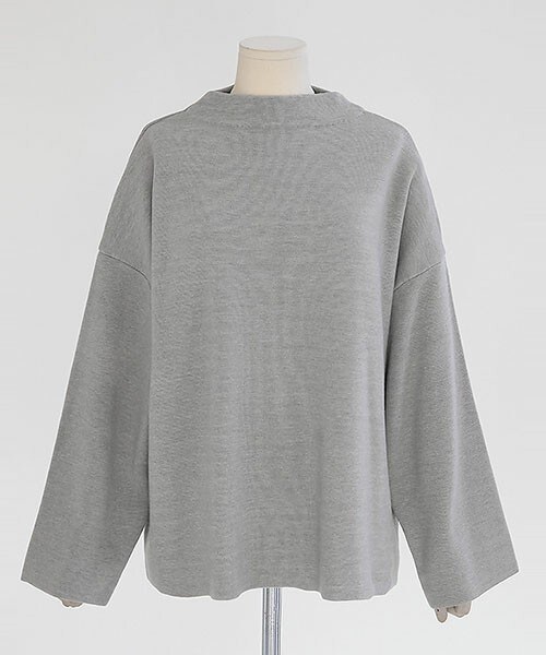 DHOLIC（ディーホリック）の「ミラノリブボトルネックフレアスリーブプルオーバー（ニット/セーター・レディース・オリーブグリーン/サーモンピンク/ネイビー/ライトグレー・FREE）」の2枚目の写真