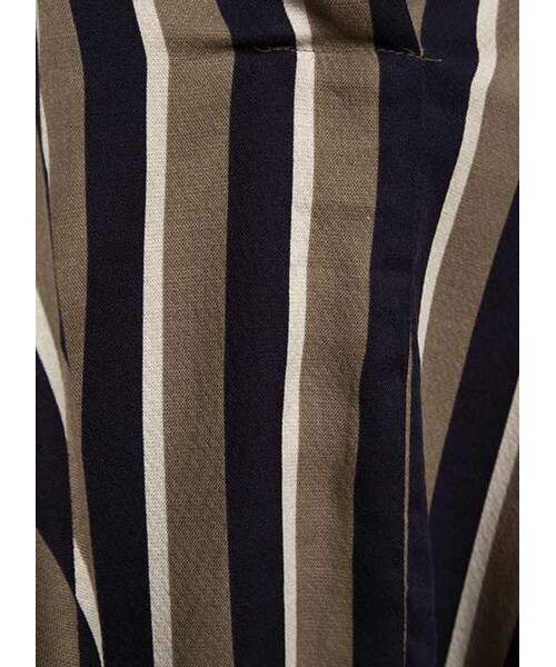 gracegift（グレースギフト）の「韓國輕盈直條紋開襟襯衫（その他・レディース・酒紅/卡其・F）」の8枚目の写真