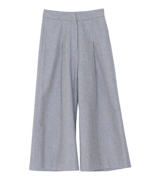 EMODA（エモダ）の「WOOL TUCK RELAXパンツ（パンツ・レディース・グレー/ブラック・S/M）」の2枚目の写真