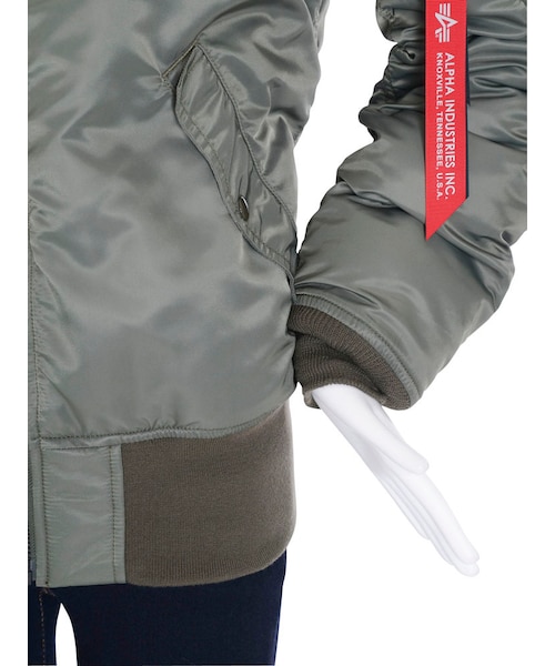 EMODA（エモダ）の「EMODA×アルファ MA-1 tight（ジャケット/アウター・レディース・ホワイト/ブラック/ネイビー/カーキ・XS/L）」の12枚目の写真