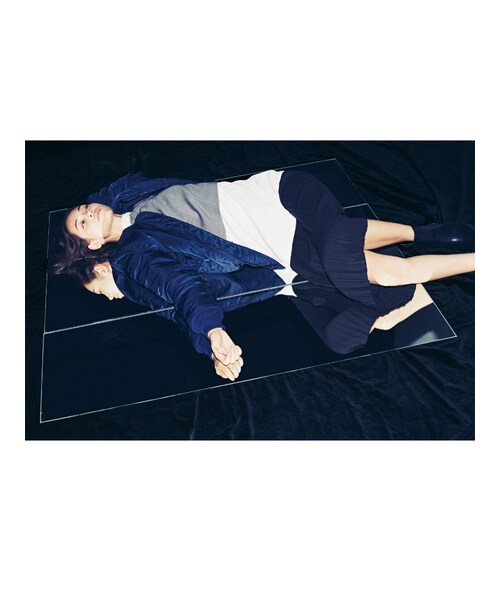 EMODA（エモダ）の「EMODA×アルファ MA-1 tight（ジャケット/アウター・レディース・ホワイト/ブラック/ネイビー/カーキ・XS/L）」の5枚目の写真