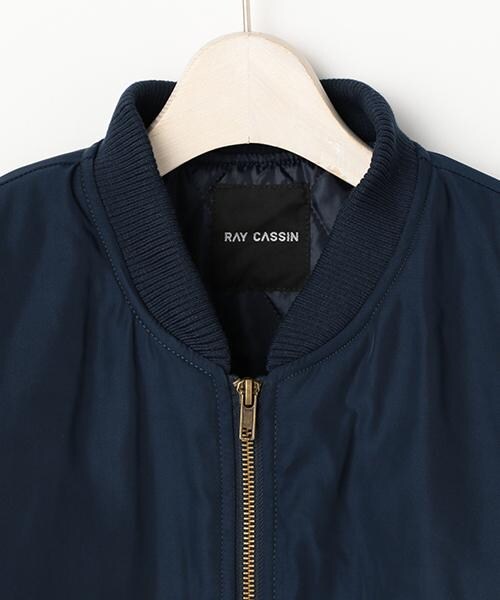 RAY CASSIN（レイカズン）の「MA-1ブルゾン（ジャケット/アウター・レディース・ブラック/ネイビー/カーキ・FREE）」の5枚目の写真