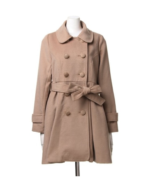 INGNI（イング）の「ファー取り外しドーリー／コート（ジャケット/アウター・レディース・ｵﾌﾎﾜｲﾄ/ﾗｲﾄｸﾞﾚｰ/ﾋﾟﾝｸ/ﾍﾞｰｼﾞｭ/ｷｬﾒﾙ・M）」の9枚目の写真