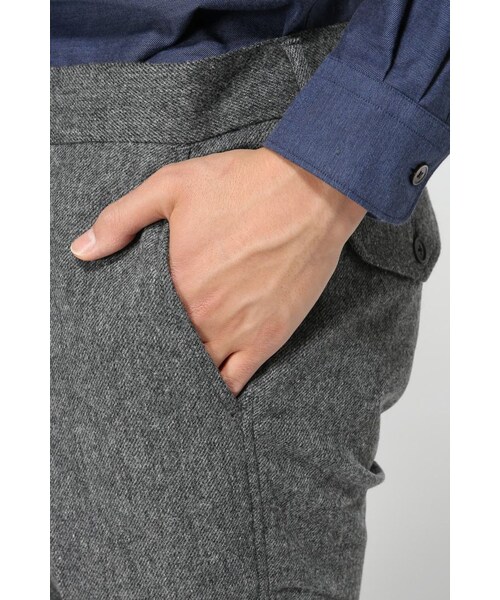 EDIFICE(エディフィス)の「ストレッチフラノ スリムテーパードパンツ(パンツ・メンズ・ブラック A/グレー/カーキ/ネイビー/ブルー・42/44/46/48/50)」の16枚目の写真