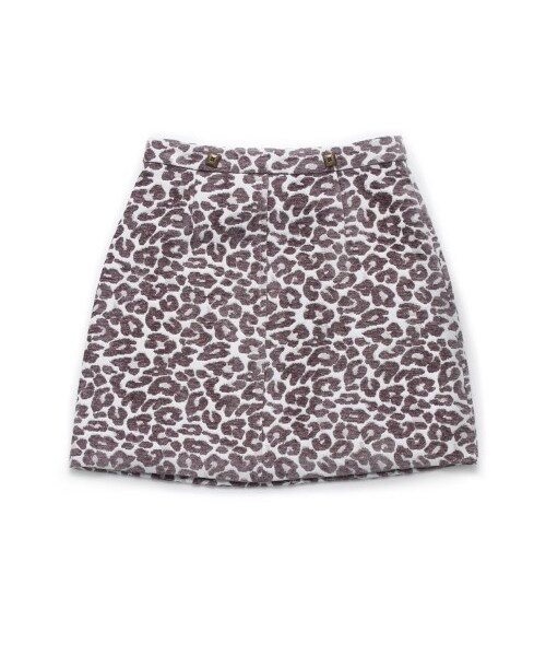 LILY BROWN（リリーブラウン）の「レオパード台形フレアスカート（ミニスカート・レディース・GRY/BEG/BRW・0/1）」の4枚目の写真