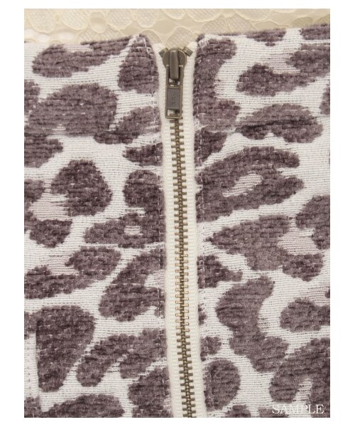 LILY BROWN（リリーブラウン）の「レオパード台形フレアスカート（ミニスカート・レディース・GRY/BEG/BRW・0/1）」の11枚目の写真