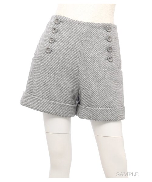 LILY BROWN（リリーブラウン）の「前ボタンショートパンツ（ショートパンツ・レディース・GRY/BLK/BEG・0/1）」の12枚目の写真
