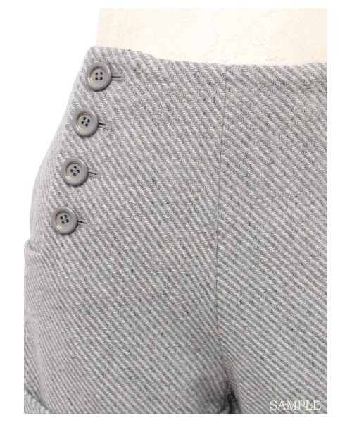 LILY BROWN（リリーブラウン）の「前ボタンショートパンツ（ショートパンツ・レディース・GRY/BLK/BEG・0/1）」の7枚目の写真