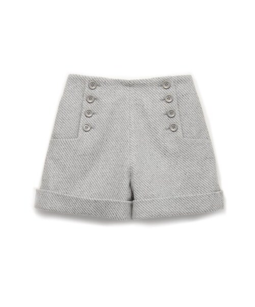 LILY BROWN（リリーブラウン）の「前ボタンショートパンツ（ショートパンツ・レディース・GRY/BLK/BEG・0/1）」の4枚目の写真