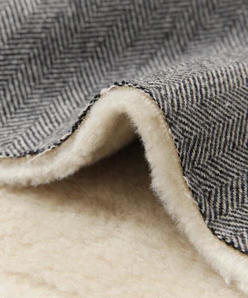 KBF（ケイビーエフ）の「人字紋絨毛夾克外套（ジャケット/アウター・レディース・灰色/炭黑色・one）」の18枚目の写真