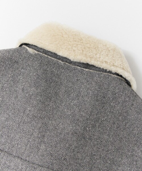 KBF（ケイビーエフ）の「人字紋絨毛夾克外套（ジャケット/アウター・レディース・灰色/炭黑色・one）」の19枚目の写真