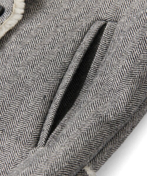 KBF（ケイビーエフ）の「人字紋絨毛夾克外套（ジャケット/アウター・レディース・灰色/炭黑色・one）」の15枚目の写真