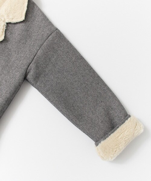 KBF（ケイビーエフ）の「人字紋絨毛夾克外套（ジャケット/アウター・レディース・灰色/炭黑色・one）」の14枚目の写真