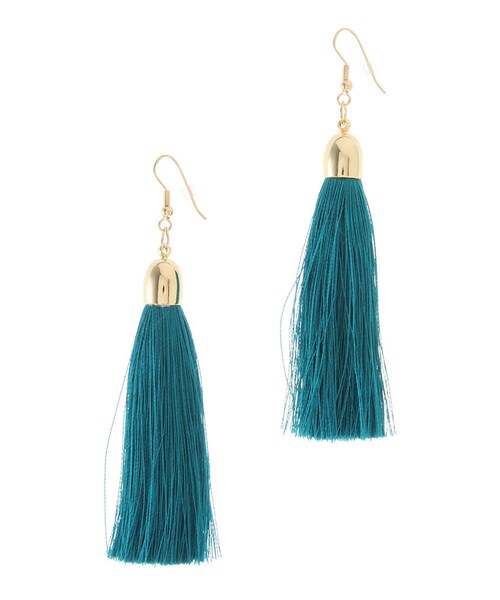 EVRIS（エヴリス）の「タッセルフリンジピアス（アクセサリー・レディース・レッド/グリーン）」の4枚目の写真