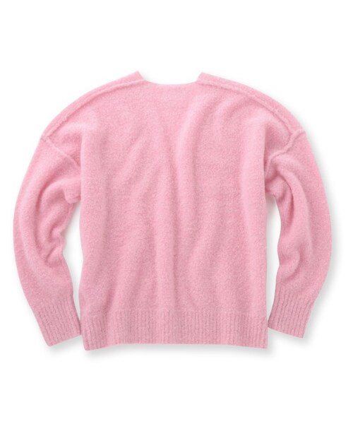 LE JUN（ルジュン）の「アルパカ混ループVネックプルオーバー（トップス・レディース・グレー/ホワイト/キャメル/ピンク・F）」の14枚目の写真