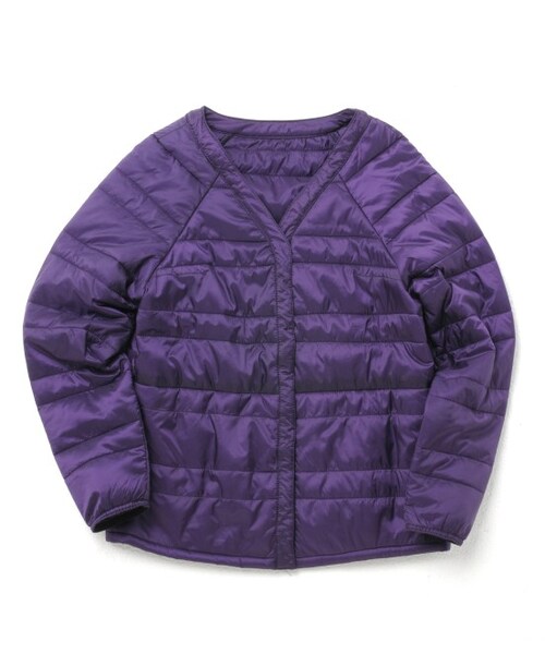 LE JUN（ルジュン）の「Vネックインナージャケット（ジャケット/アウター・レディース・ブラック/ベージュ/パープル・S/M）」の4枚目の写真