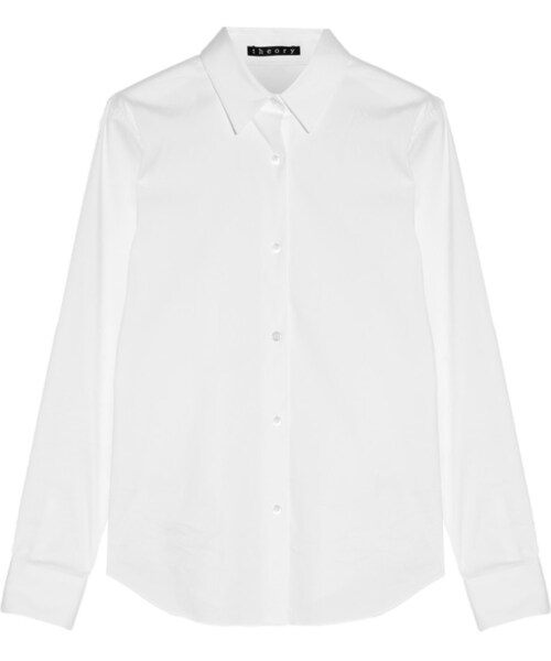 Theory Theory Tenia Cotton Blend Shirt WEAR Theory Theory Tenia Cotton Blend Shirt WEAR
