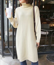 DHOLIC | タートルネックニットワンピース(ワンピース)