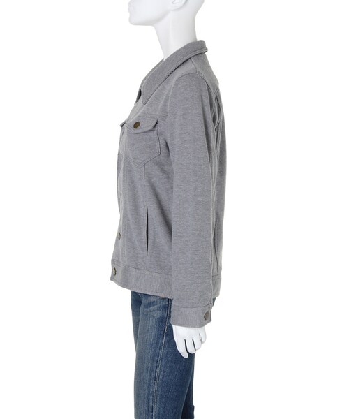 Ungrid（アングリッド）の「【Casual】裏毛JK（ジャケット/アウター・レディース・オフホワイト/グレー・F）」の4枚目の写真