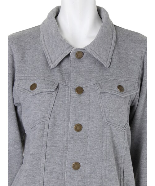 Ungrid（アングリッド）の「【Casual】裏毛JK（ジャケット/アウター・レディース・オフホワイト/グレー・F）」の6枚目の写真