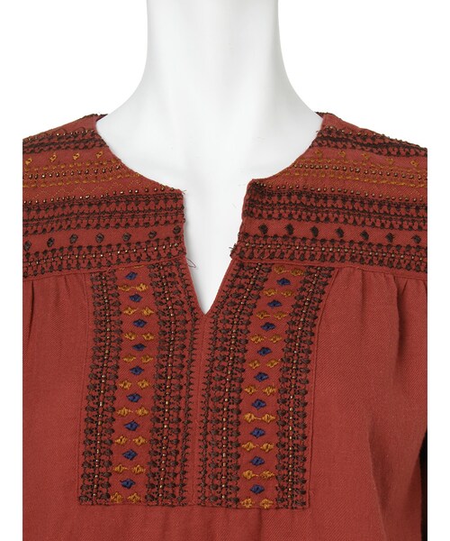 Ungrid(アングリッド)の「カラー刺繍ブラウス(トップス・レディース・オフホワイト/レッド/ネイビー・F)」の7枚目の写真