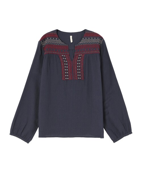 Ungrid(アングリッド)の「カラー刺繍ブラウス(トップス・レディース・オフホワイト/レッド/ネイビー・F)」の3枚目の写真