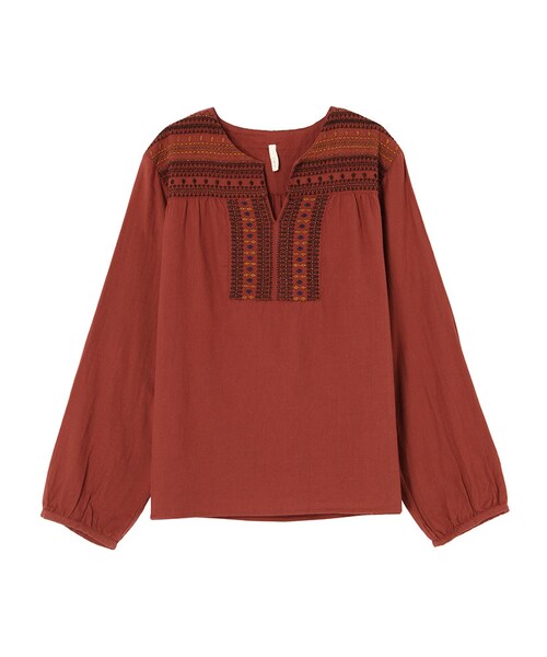 Ungrid(アングリッド)の「カラー刺繍ブラウス(トップス・レディース・オフホワイト/レッド/ネイビー・F)」の12枚目の写真