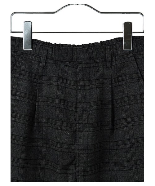 earth music&ecology(アースミュージックアンドエコロジー)の「グレンチェックワイドタックパンツ(パンツ・グレー/ブラウン・M/L)」の5枚目の写真