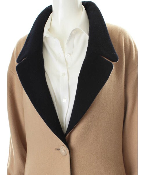 31 Sons de mode（トランテアン　ソン　ドゥ　モード）の「ウール配色ロングガウンコート★ポイント10倍★《予約アイテム》（ジャケット/アウター・レディース・オフホワイト/ライトグレー/キャメル・36/38）」の12枚目の写真