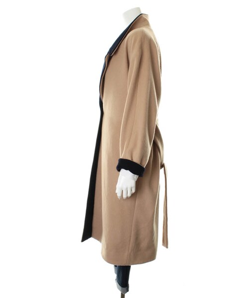 31 Sons de mode（トランテアン　ソン　ドゥ　モード）の「ウール配色ロングガウンコート★ポイント10倍★《予約アイテム》（ジャケット/アウター・レディース・オフホワイト/ライトグレー/キャメル・36/38）」の6枚目の写真