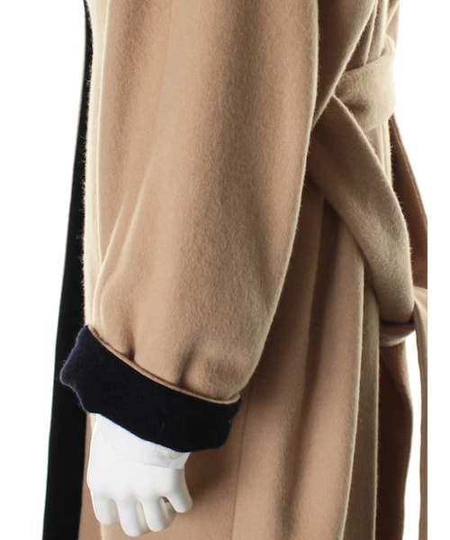 31 Sons de mode（トランテアン　ソン　ドゥ　モード）の「ウール配色ロングガウンコート★ポイント10倍★《予約アイテム》（ジャケット/アウター・レディース・オフホワイト/ライトグレー/キャメル・36/38）」の10枚目の写真