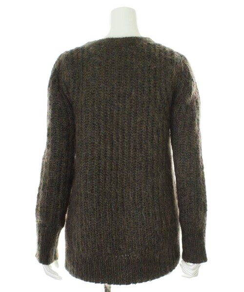 31 Sons de mode（トランテアン　ソン　ドゥ　モード）の「３Ｇモヘア混両畦ロングVネックプルオーバー★ポイント10倍★（トップス・レディース・ラベンダー/カーキグリーン・36）」の5枚目の写真