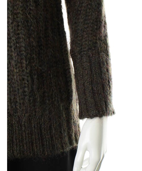 31 Sons de mode（トランテアン　ソン　ドゥ　モード）の「３Ｇモヘア混両畦ロングVネックプルオーバー★ポイント10倍★（トップス・レディース・ラベンダー/カーキグリーン・36）」の8枚目の写真