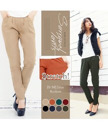 KOBE LETTUCE | ストレッチサルエルシルエットパンツ/テーパード/レディース バックウエストゴム M1418(パンツ)