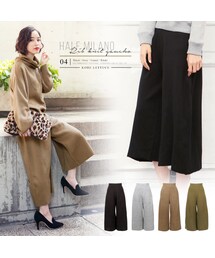 KOBE LETTUCE | ハーフミラノリブニットガウチョパンツ/レディース M1429(パンツ)