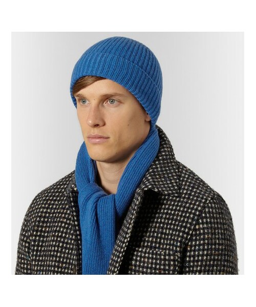 WILLIAM LOCKIE（ウィリアムロッキー）の「Ribbed Cashmere Hat and Scarf Set（）」 WEAR