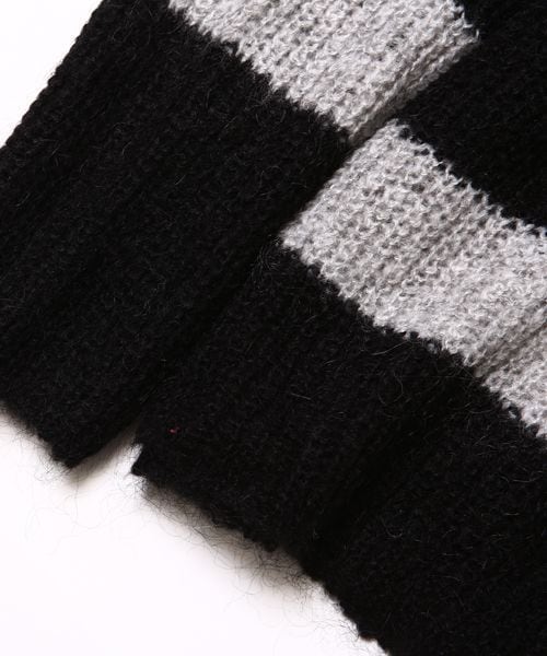 VIRGOwearworks（ヴァルゴウェアワークス）の「Strange border mohair モヘアボーダーニット（トップス・メンズ・WHITE/BLUE、BROWN/GRAY、GRAY/BLACK・2/3/4）」の4枚目の写真
