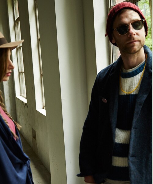 VIRGOwearworks（ヴァルゴウェアワークス）の「Strange border mohair モヘアボーダーニット（トップス・メンズ・WHITE/BLUE、BROWN/GRAY、GRAY/BLACK・2/3/4）」の8枚目の写真