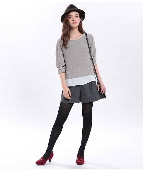 ROPE' PICNIC(ロペピクニック)の「1タックショートパンツ(パンツ・レディース・ブラック/グレー/ネイビー・36/38/40)」の11枚目の写真