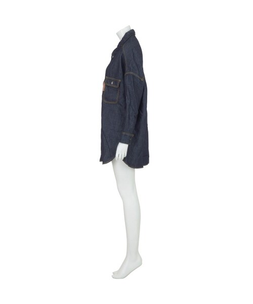 mercibeaucoup,（メルシーボークー）の「メルシーボークー、 / Ｂ：デニシャツ / ワンピース（ワンピース/ドレス・レディース・blue/navy・01）」の6枚目の写真