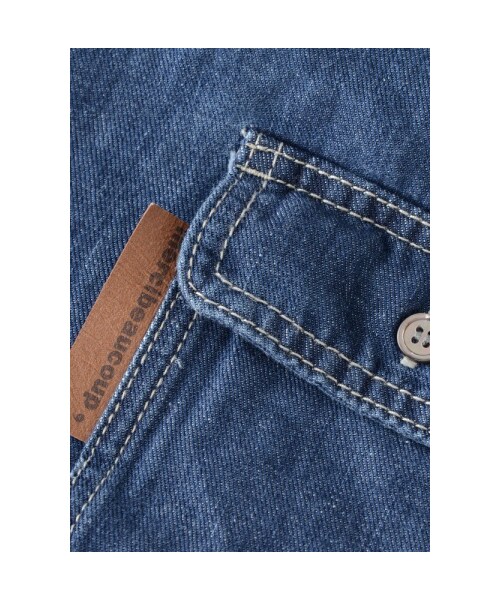 mercibeaucoup,（メルシーボークー）の「メルシーボークー、 / Ｂ：デニシャツ / ワンピース（ワンピース/ドレス・レディース・blue/navy・01）」の3枚目の写真