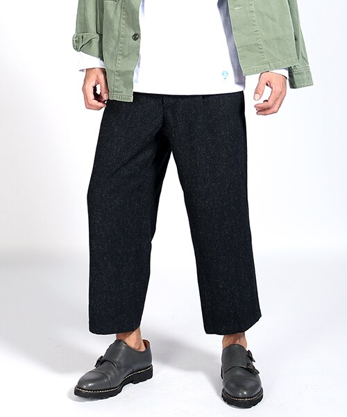 FREAK'S STORE(フリークスストア)の「ウールタックガウチョパンツ(パンツ・メンズ・チャコールグレー/ブラック/ボーダー/ストライプ/その他/柄6・M/L)」の5枚目の写真