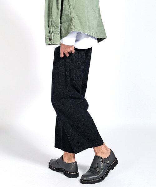 FREAK'S STORE(フリークスストア)の「ウールタックガウチョパンツ(パンツ・メンズ・チャコールグレー/ブラック/ボーダー/ストライプ/その他/柄6・M/L)」の6枚目の写真