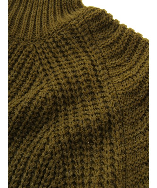 w closet(ダブルクローゼット)の「片畦タートルニット(トップス・レディース・オフホワイト/キャメル/カーキ・FREE)」の10枚目の写真